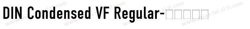 DIN Condensed VF Regular字体转换